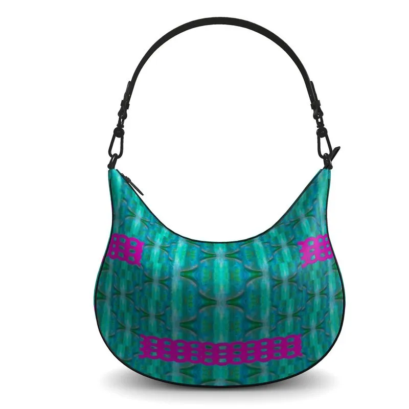 Leather Curve Hobo Bag (Chain Collection) RJSTH@Fabric#8 RJSTHs2021 RJS