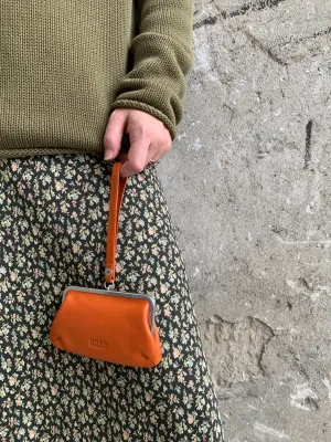 leather wristlet coin purse