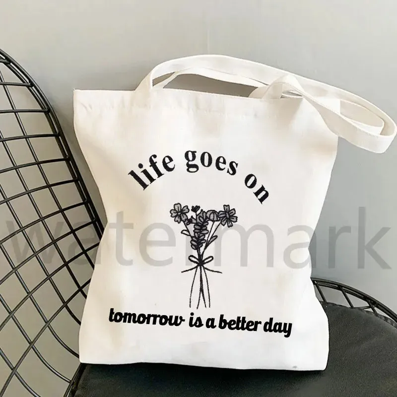 Life Goes On Shopping Bags anime,  Inspired Tote Bag Kpop cute totes