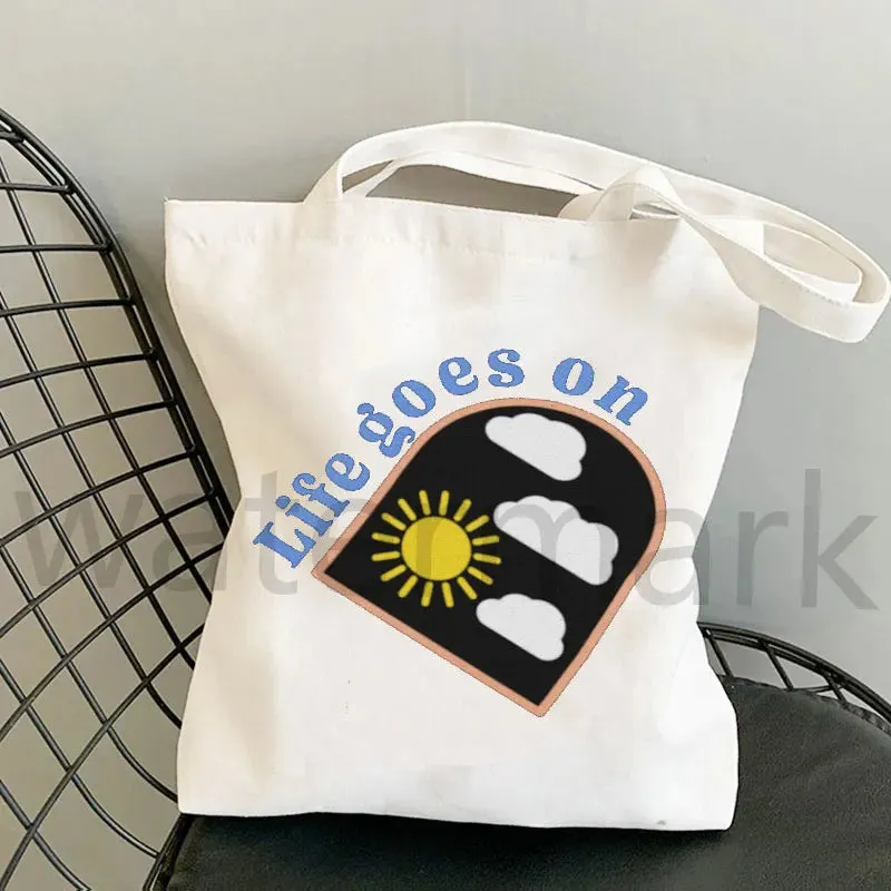 Life Goes On Shopping Bags anime,  Inspired Tote Bag Kpop cute totes