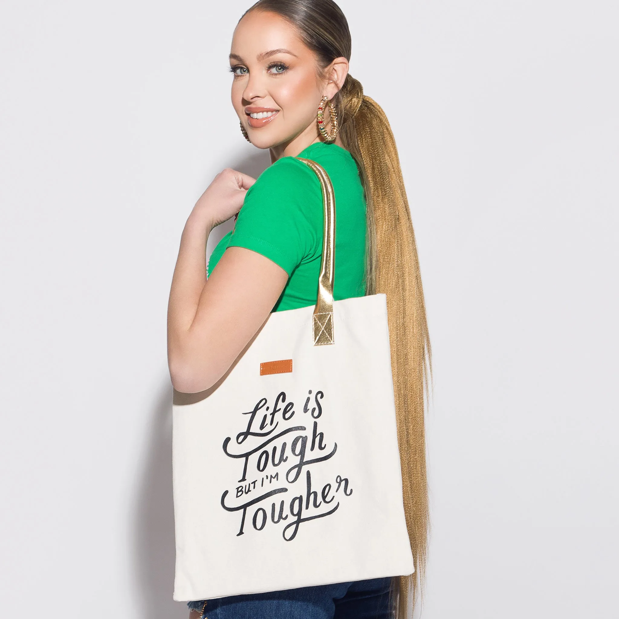Life Is Tough But I'm Tougher Canvas Tote Bag
