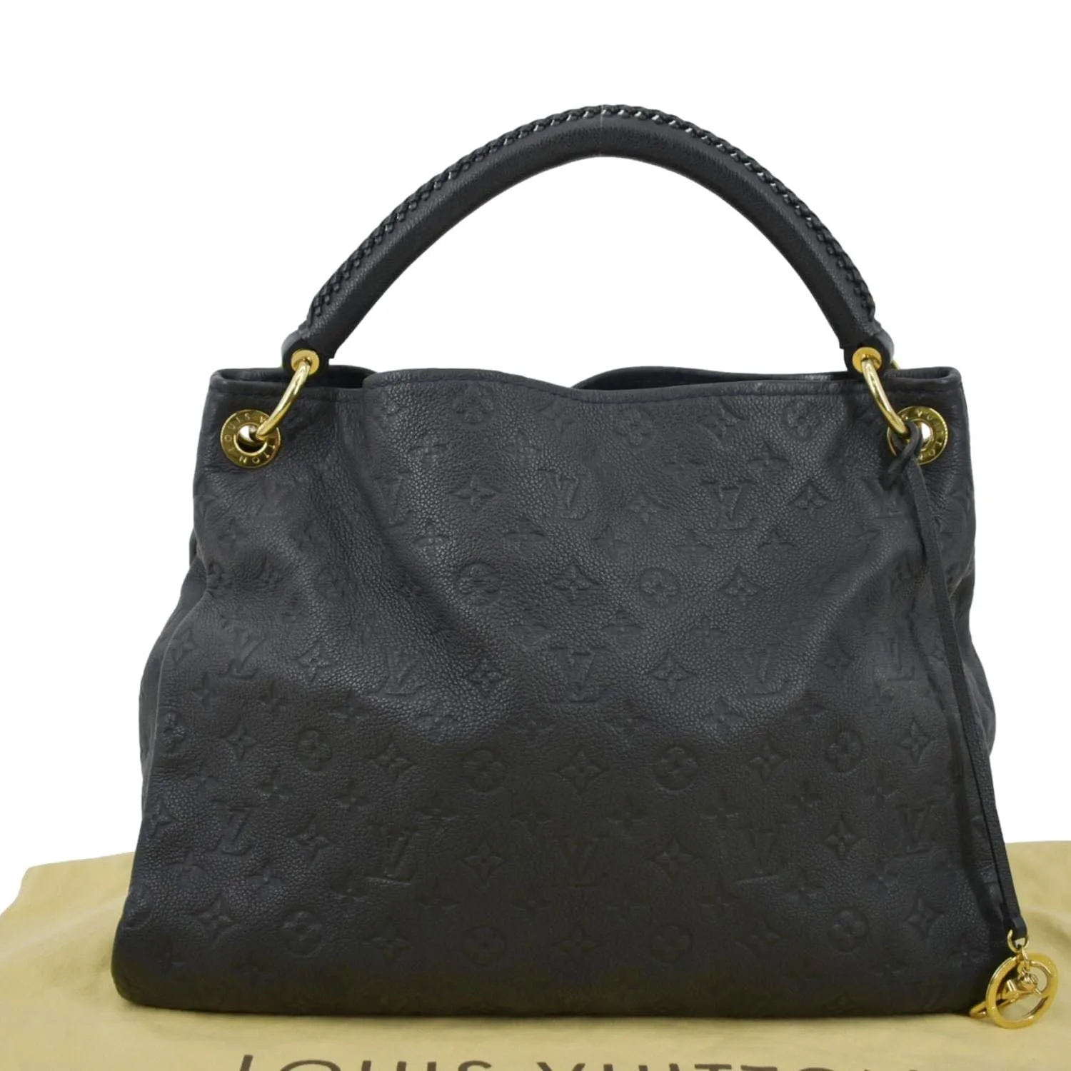 LOUIS VUITTON Artsy MM Empreinte Leather Hobo Bag Black