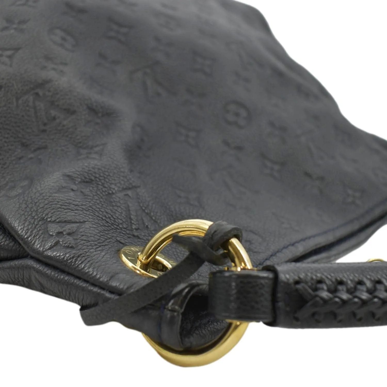 LOUIS VUITTON Artsy MM Empreinte Leather Hobo Bag Black