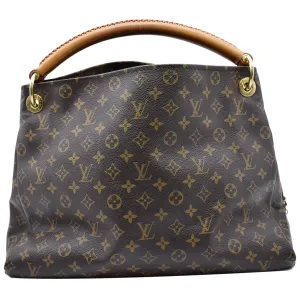LOUIS VUITTON Artsy MM Monogram Canvas Hobo Bag Brown