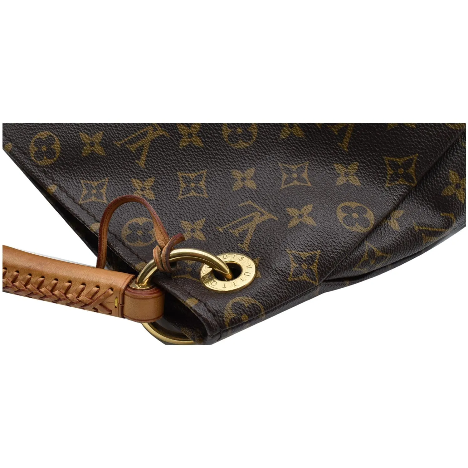 LOUIS VUITTON Artsy MM Monogram Canvas Hobo Bag Brown