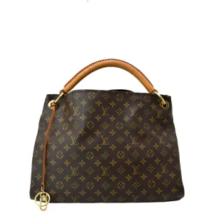 LOUIS VUITTON  Artsy MM Monogram Canvas Hobo Bag Brown