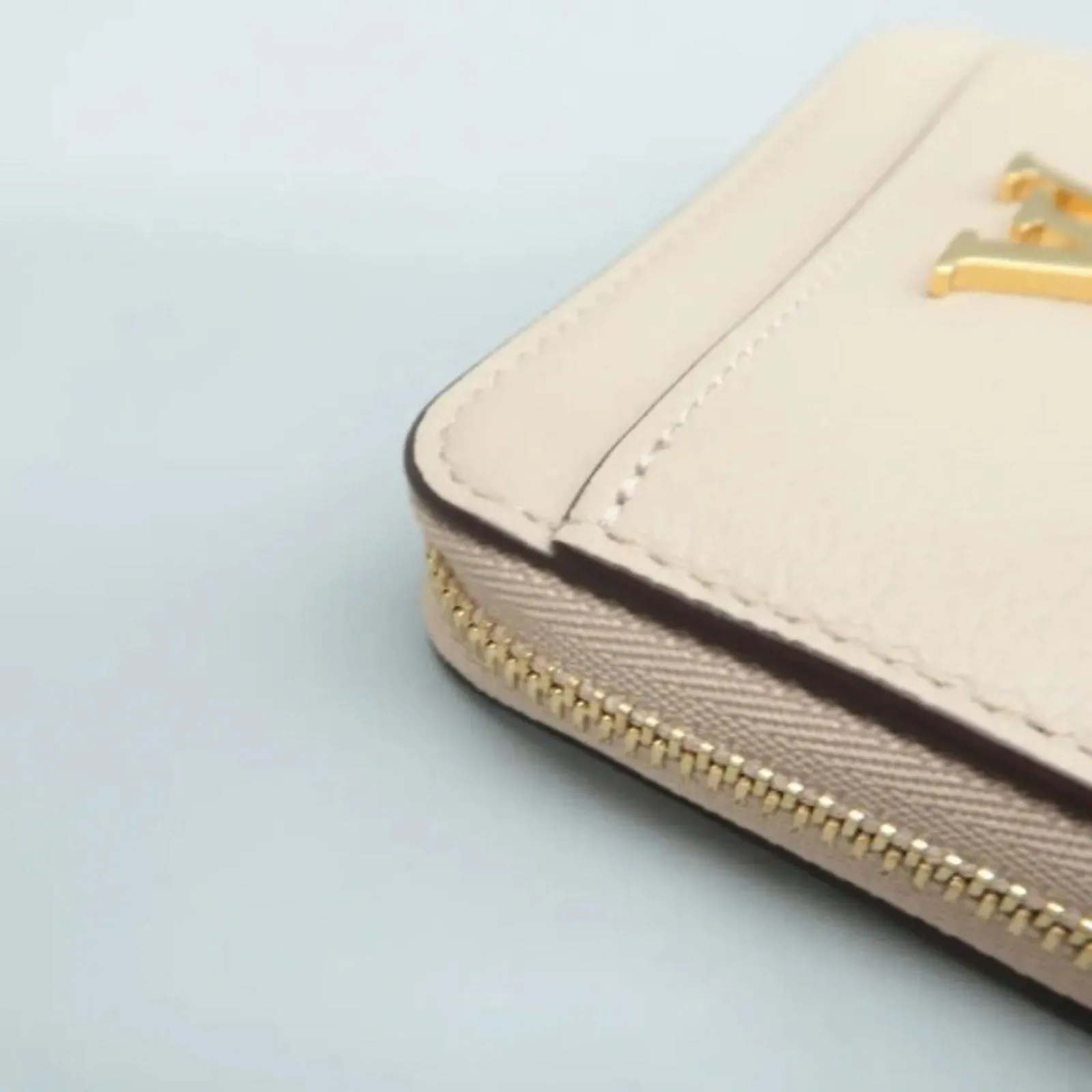 Louis Vuitton Beige Leather Wallet