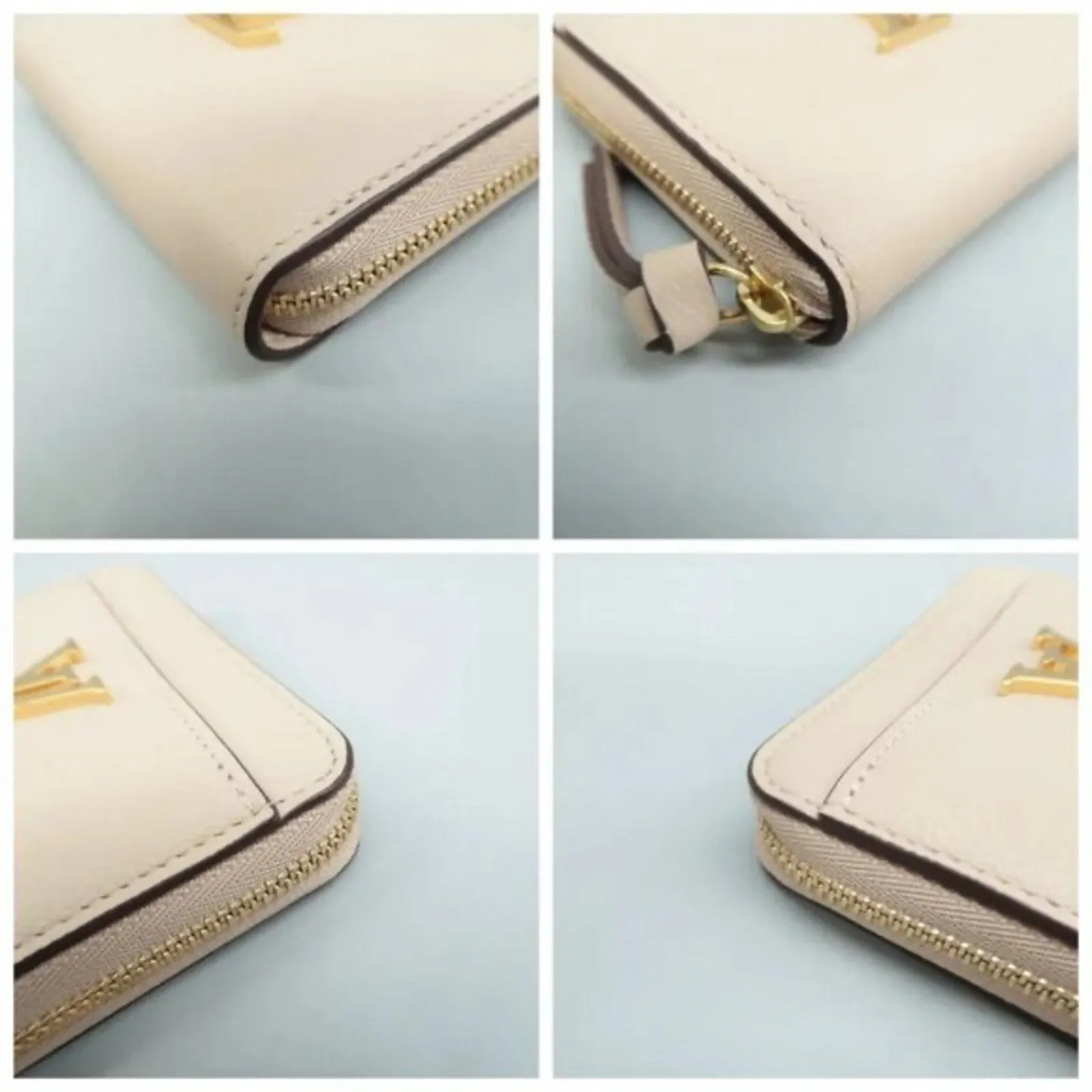 Louis Vuitton Beige Leather Wallet