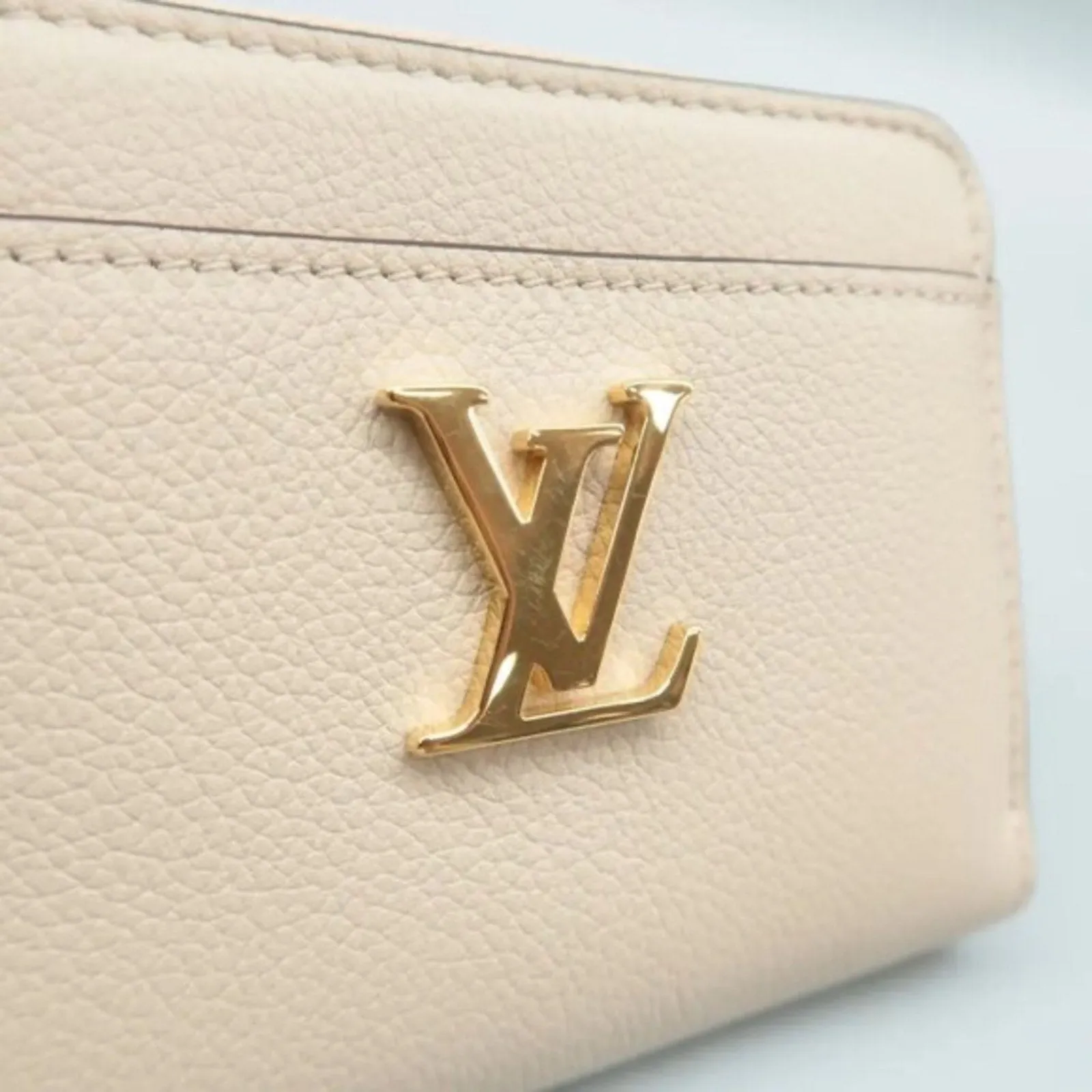 Louis Vuitton Beige Leather Wallet