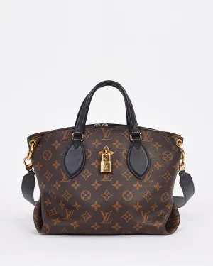 Louis Vuitton Black Monogram Canvas Flower Zip Tote PM Bag