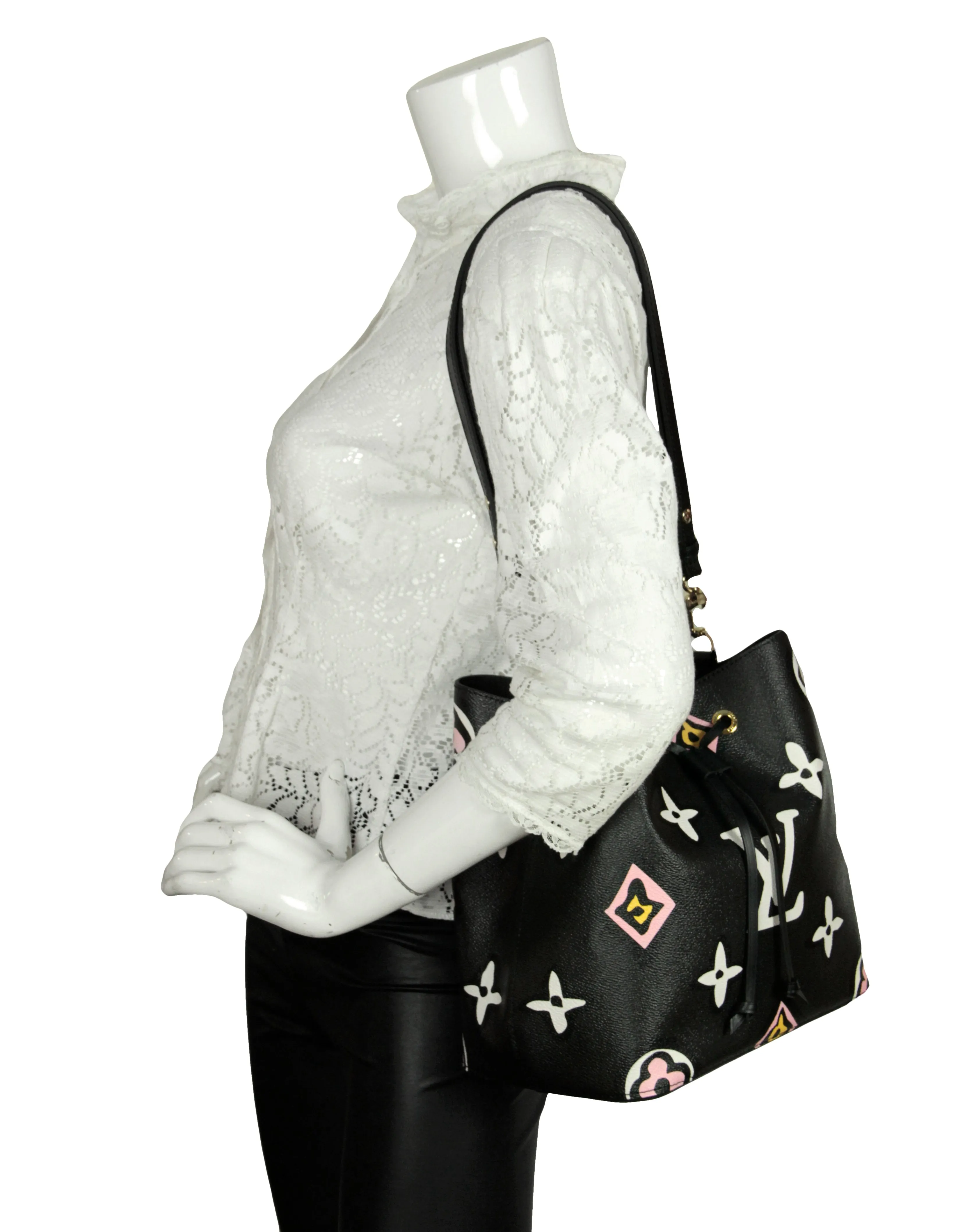 Louis Vuitton Black Monogram Giant Wild at Heart Neonoe MM Bag