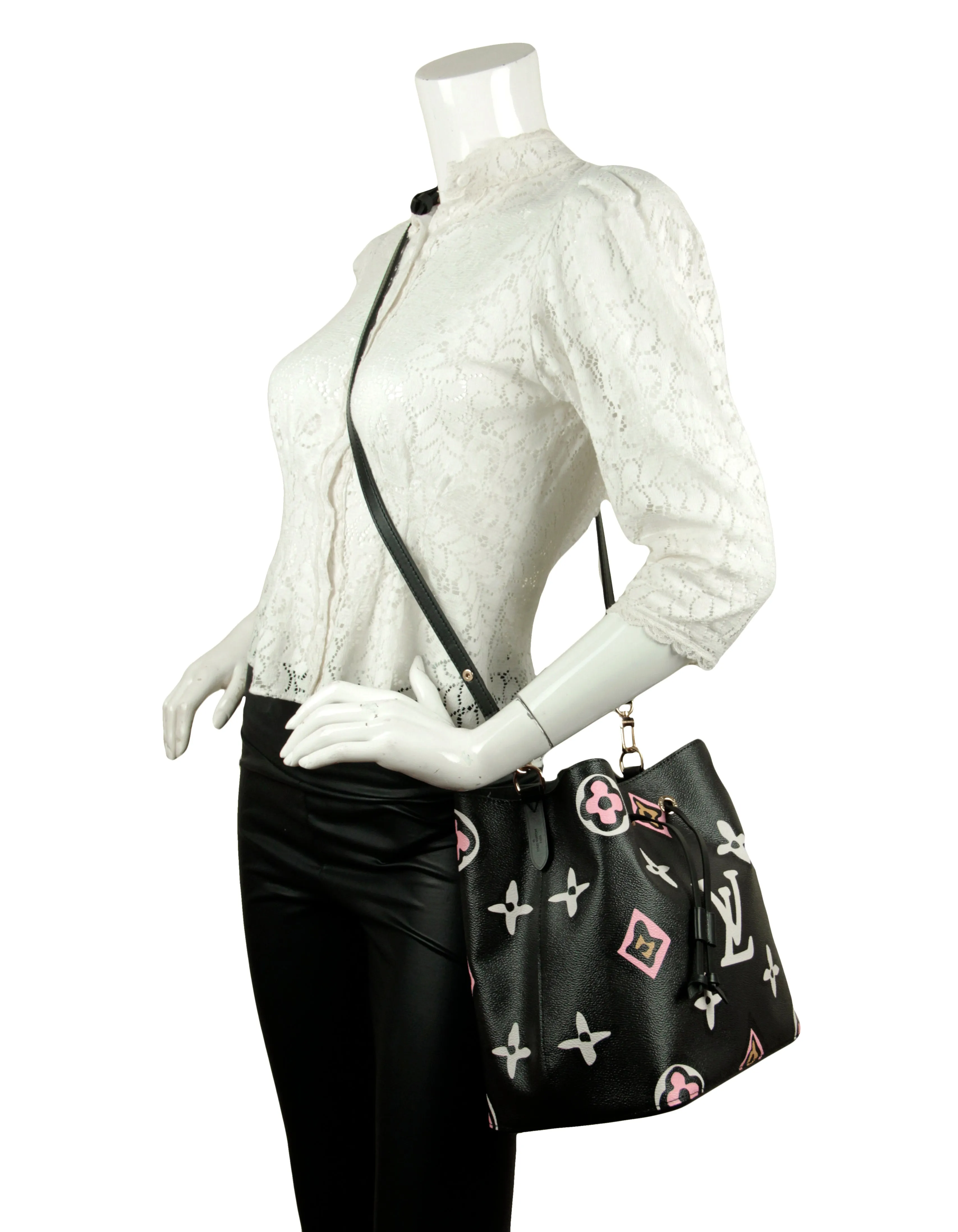 Louis Vuitton Black Monogram Giant Wild at Heart Neonoe MM Bag