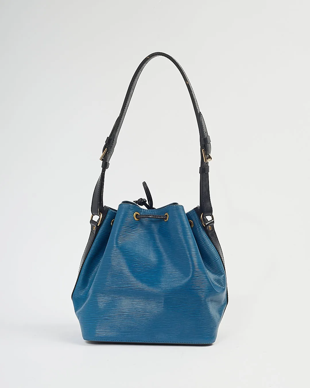 Louis Vuitton Blue/Black Epi Leather Petit Noe Bucket Bag