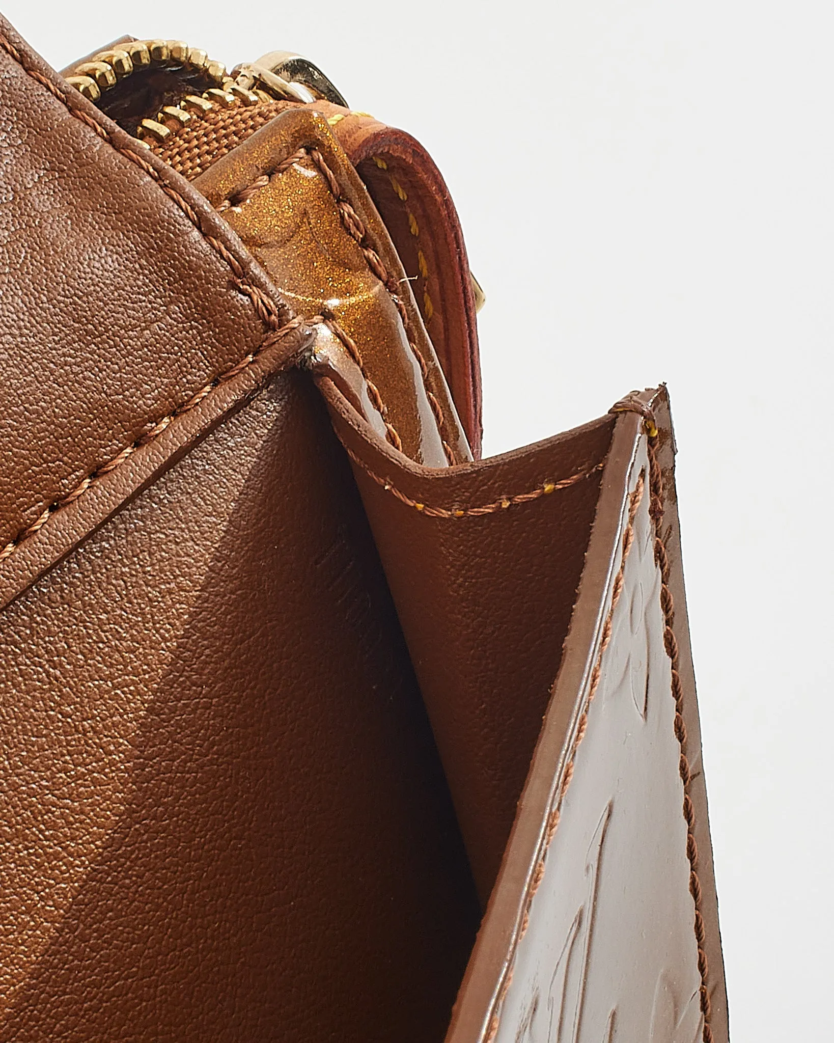 Louis Vuitton Bronze Monogram Vernis Motte Shoulder Bag