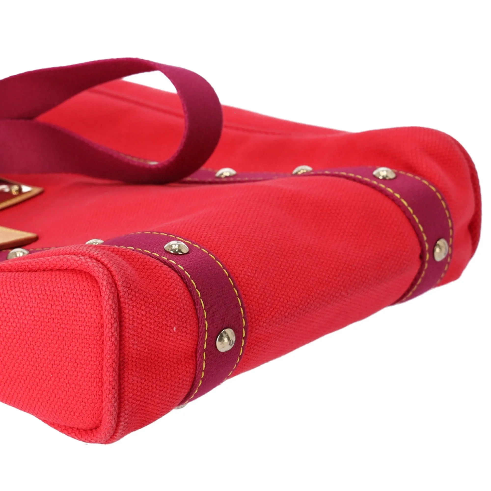 Louis Vuitton Cabas MM Antigua Tote Bag M40034 Red Rouge Canvas