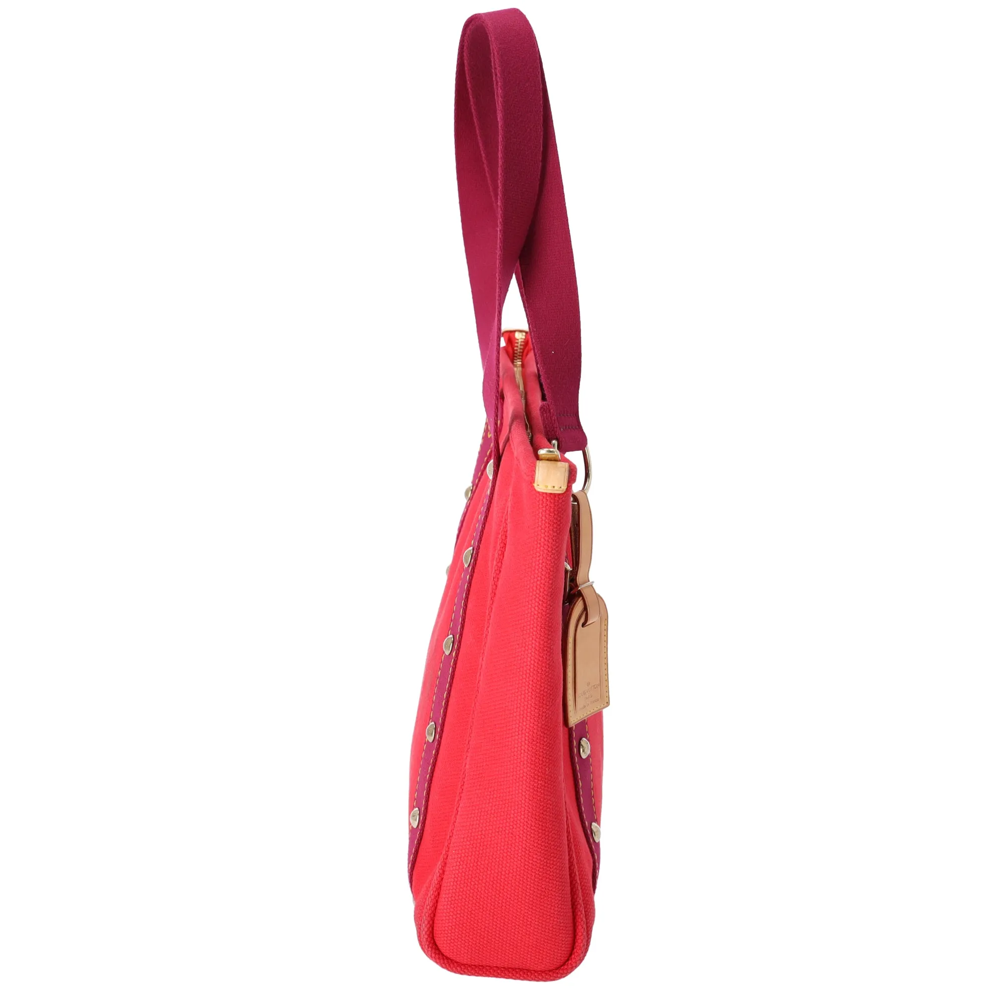 Louis Vuitton Cabas MM Antigua Tote Bag M40034 Red Rouge Canvas