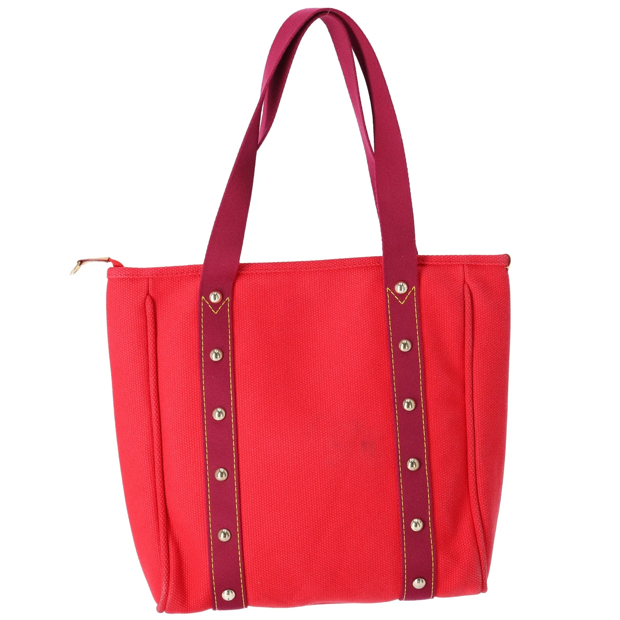 Louis Vuitton Cabas MM Antigua Tote Bag M40034 Red Rouge Canvas