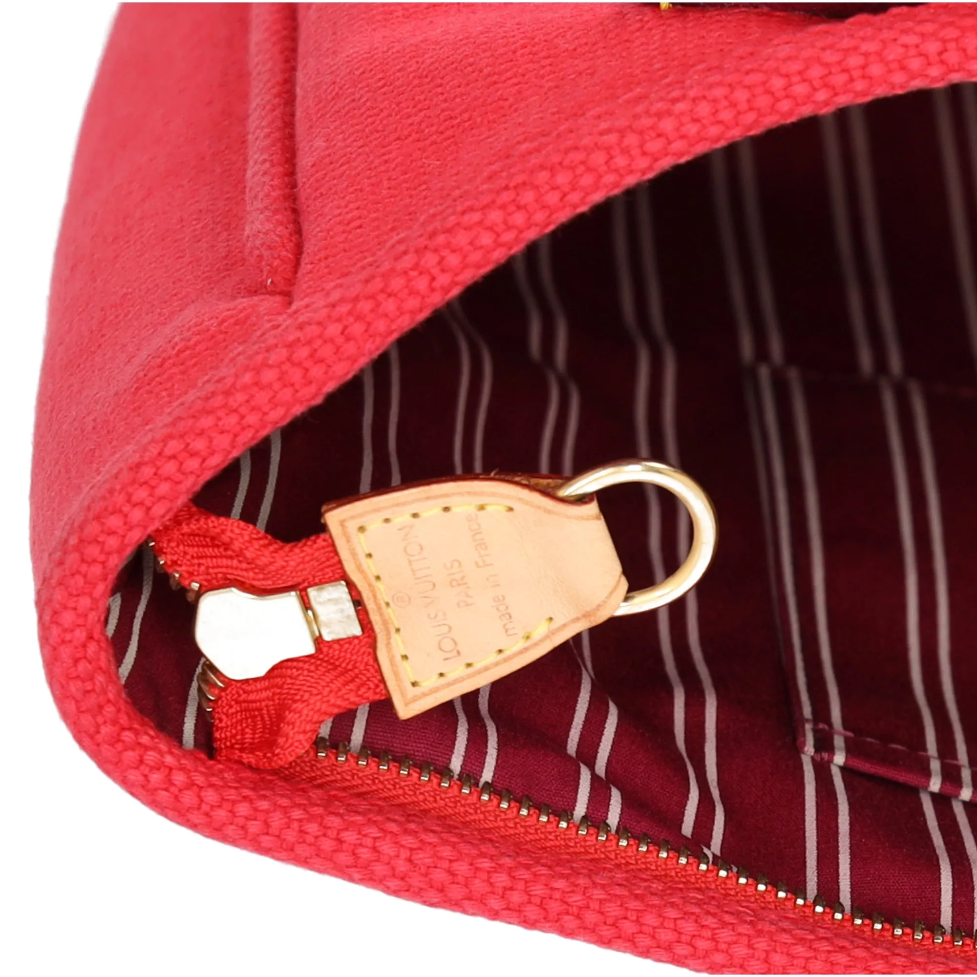 Louis Vuitton Cabas MM Antigua Tote Bag M40034 Red Rouge Canvas