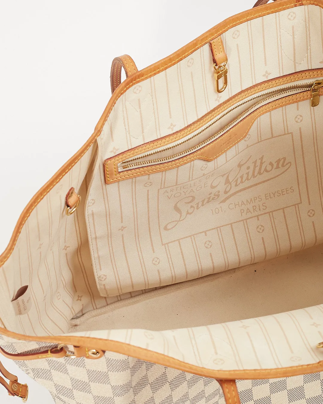 Louis Vuitton Damier Azur Canvas Neverfull GM Tote Bag
