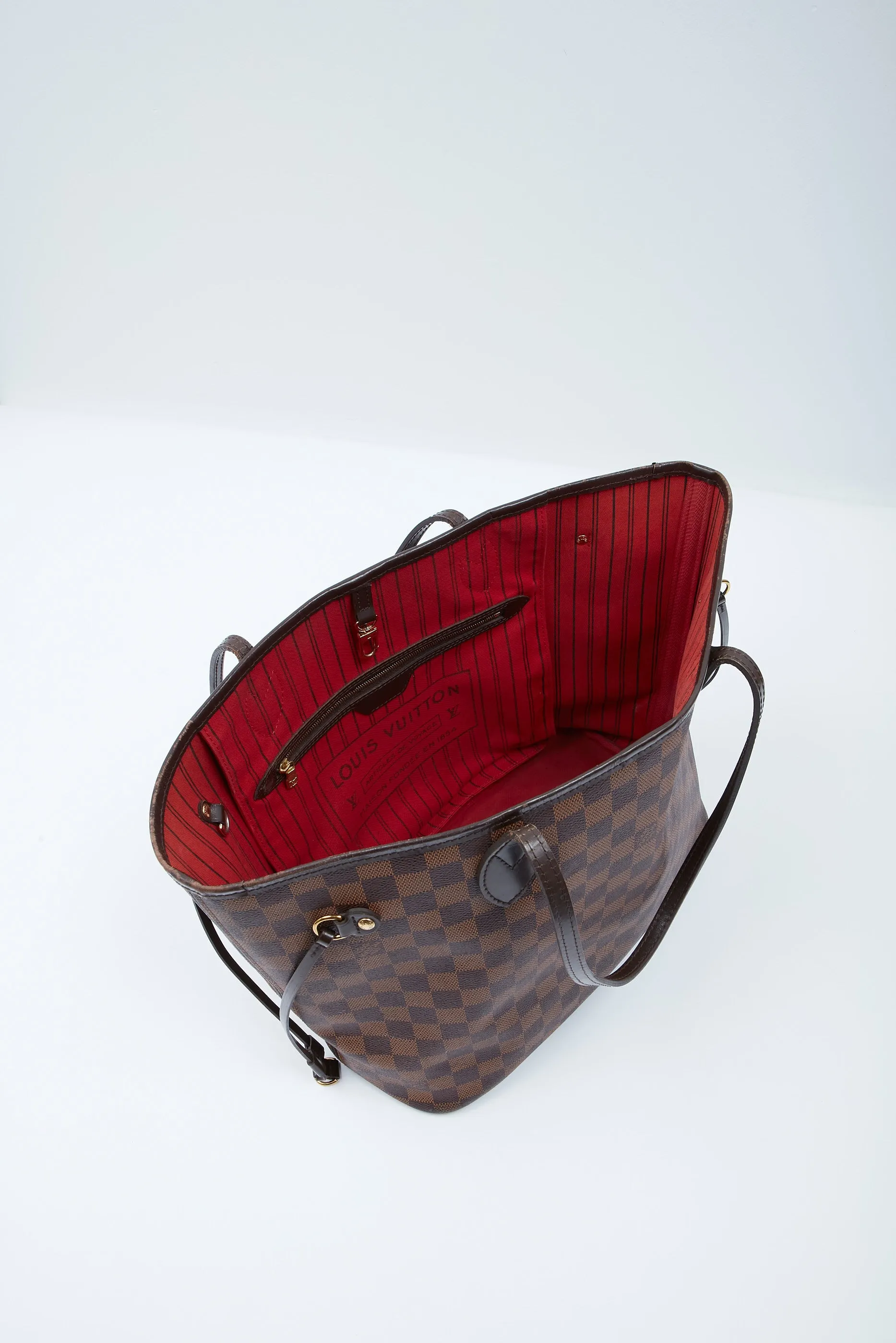 Louis Vuitton Damier Ebene Canvas Neverfull MM Tote Bag NO POUCH