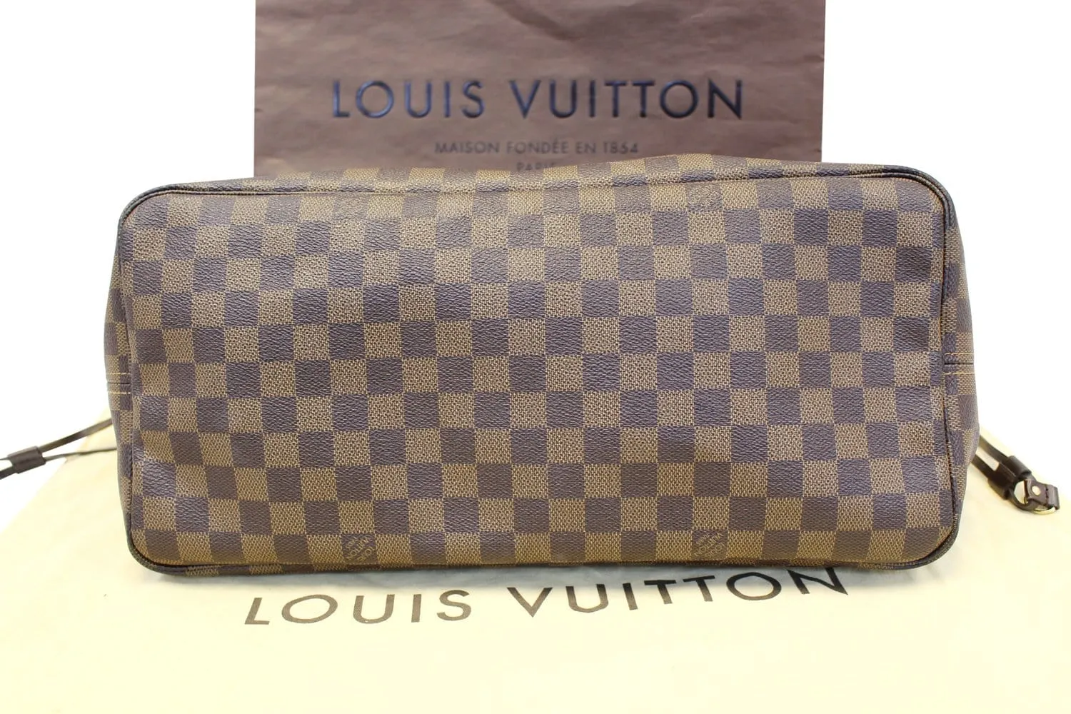 LOUIS VUITTON Damier Ebene Neverfull GM Brown Tote Bag