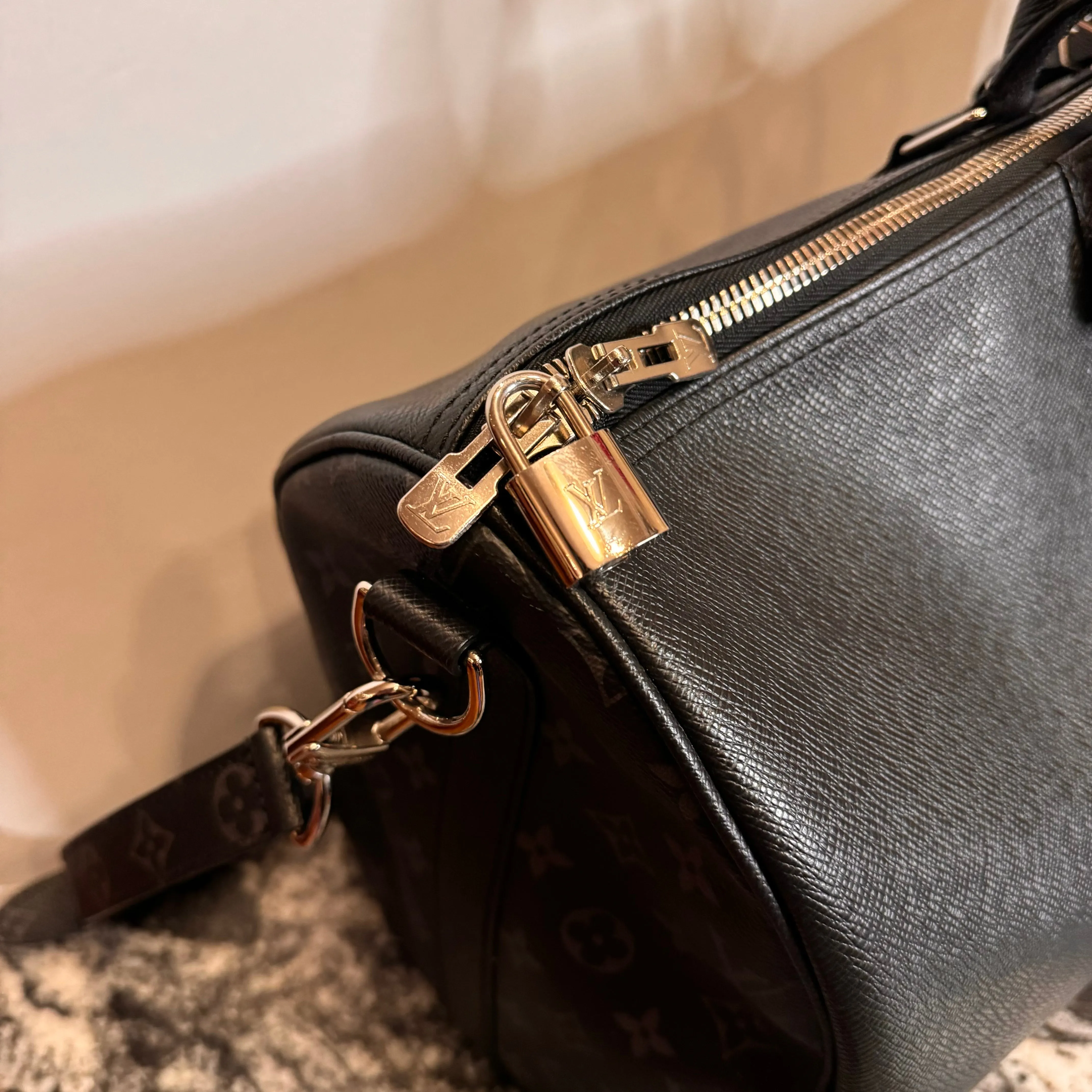 Louis Vuitton Keepall 45 Duffle Bag Black/Charcoal Monogram