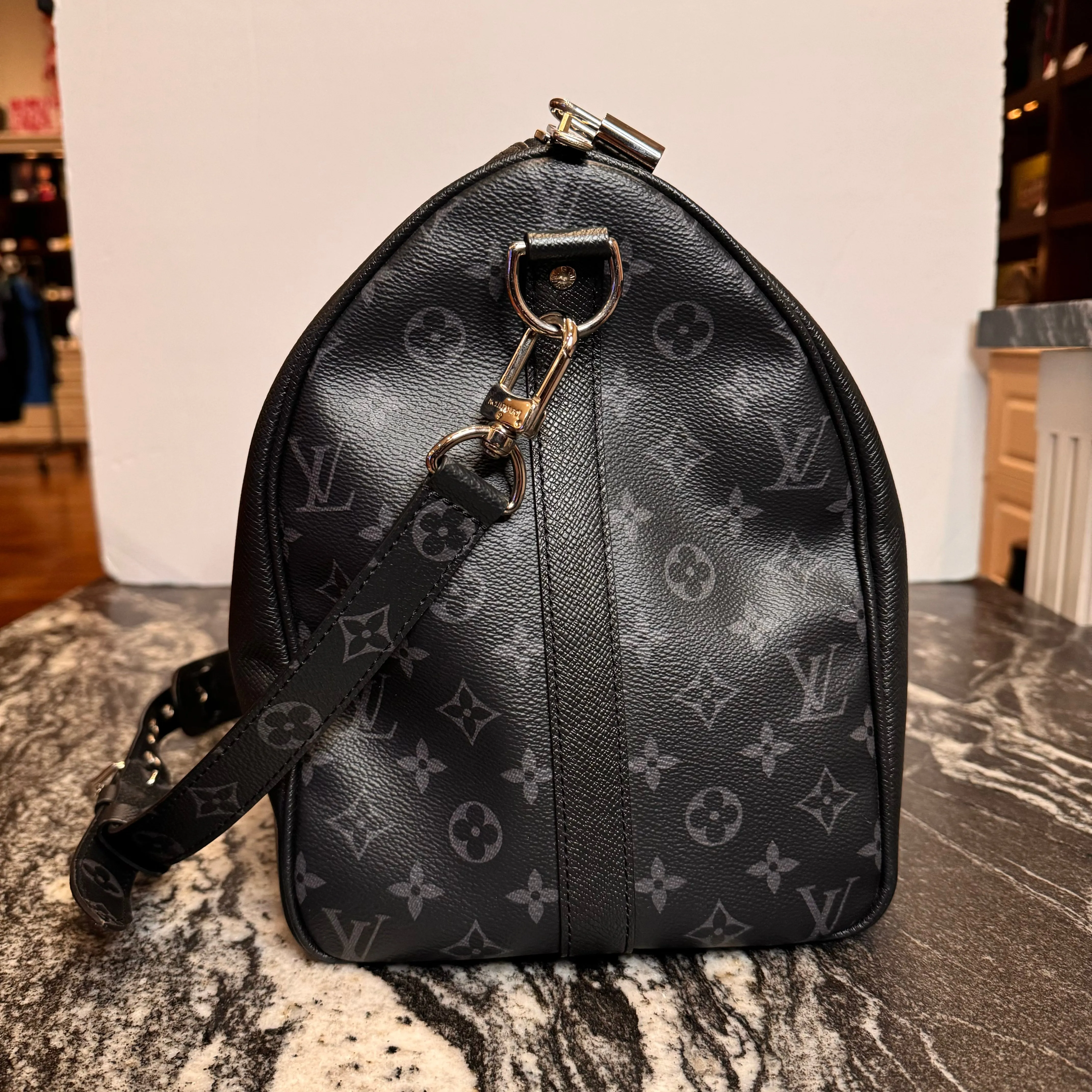 Louis Vuitton Keepall 45 Duffle Bag Black/Charcoal Monogram