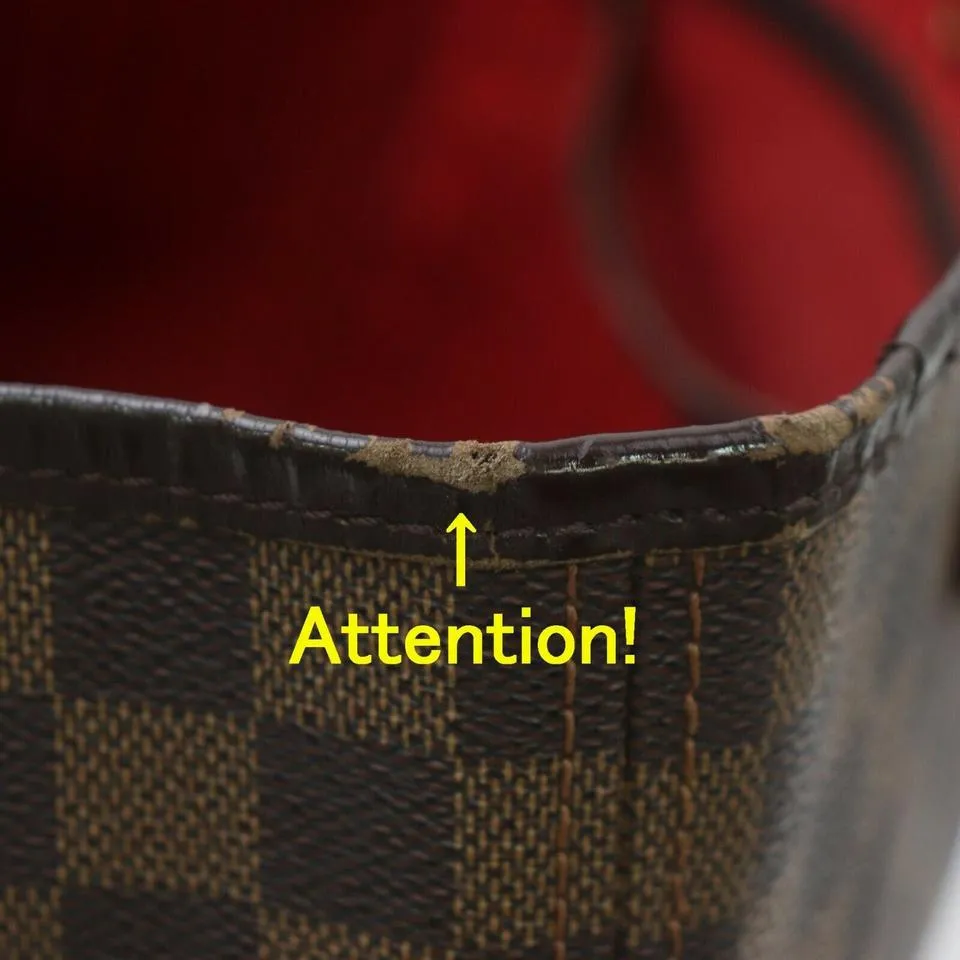 Louis Vuitton Large Damier Ebene Neverfull GM Tote Bag 862442