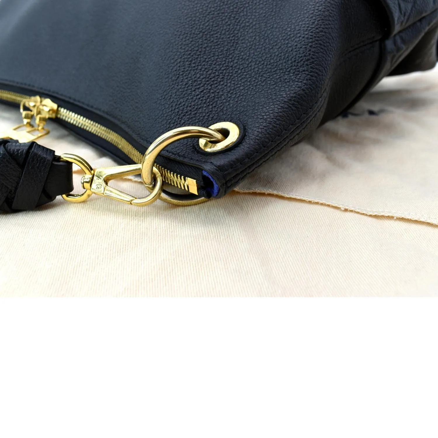 LOUIS VUITTON Maida Monogram Empreinte Leather Hobo Bag Black