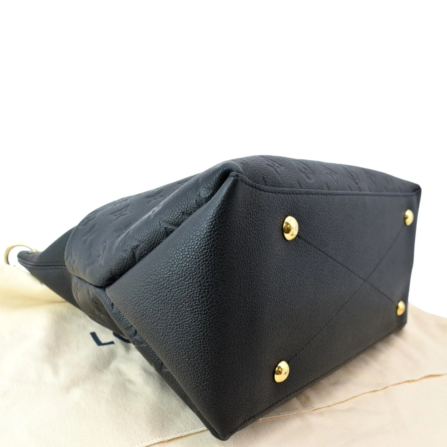 LOUIS VUITTON Maida Monogram Empreinte Leather Hobo Bag Black