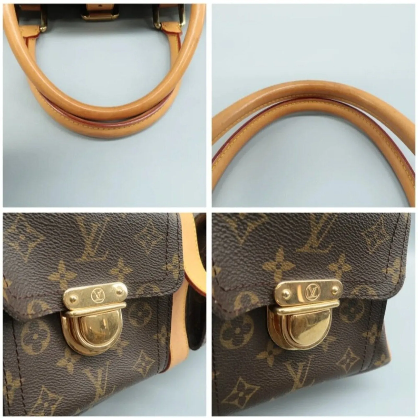Louis Vuitton Manhattan Brown Monogram Canvas Tote Bag