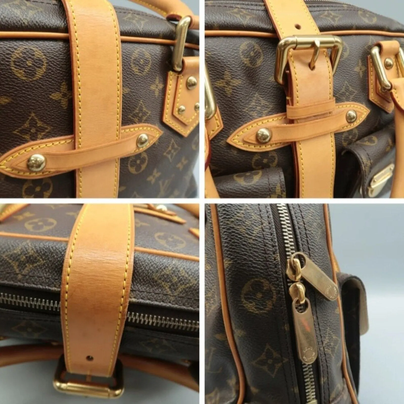 Louis Vuitton Manhattan Brown Monogram Canvas Tote Bag