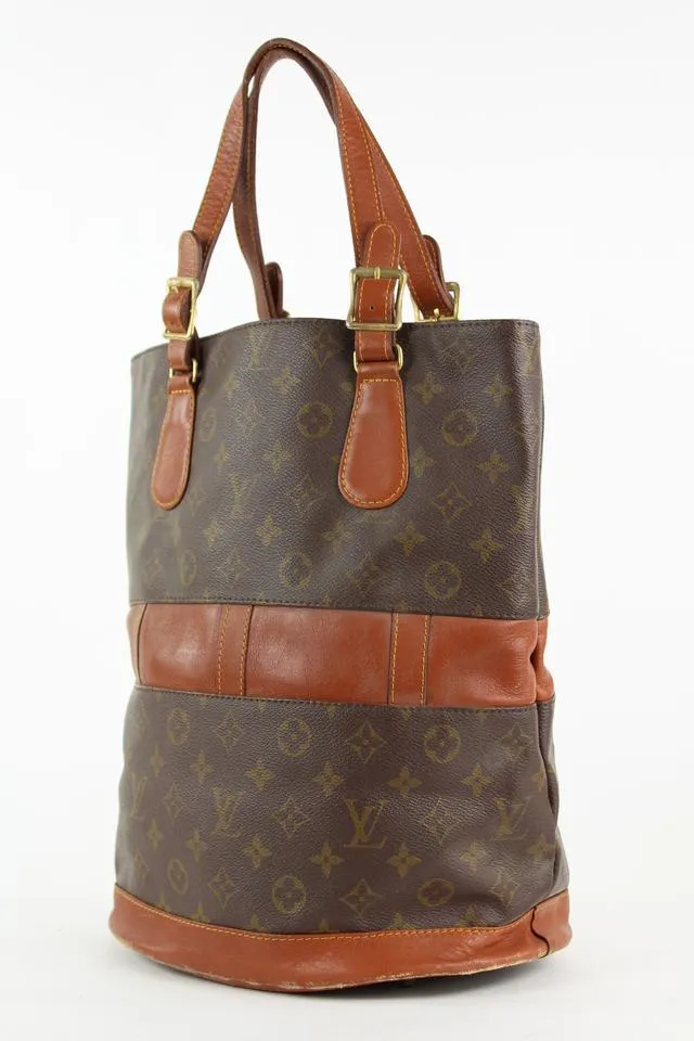 Louis Vuitton Monogram Marais Bucket GM Tote Bag 4lvs1224