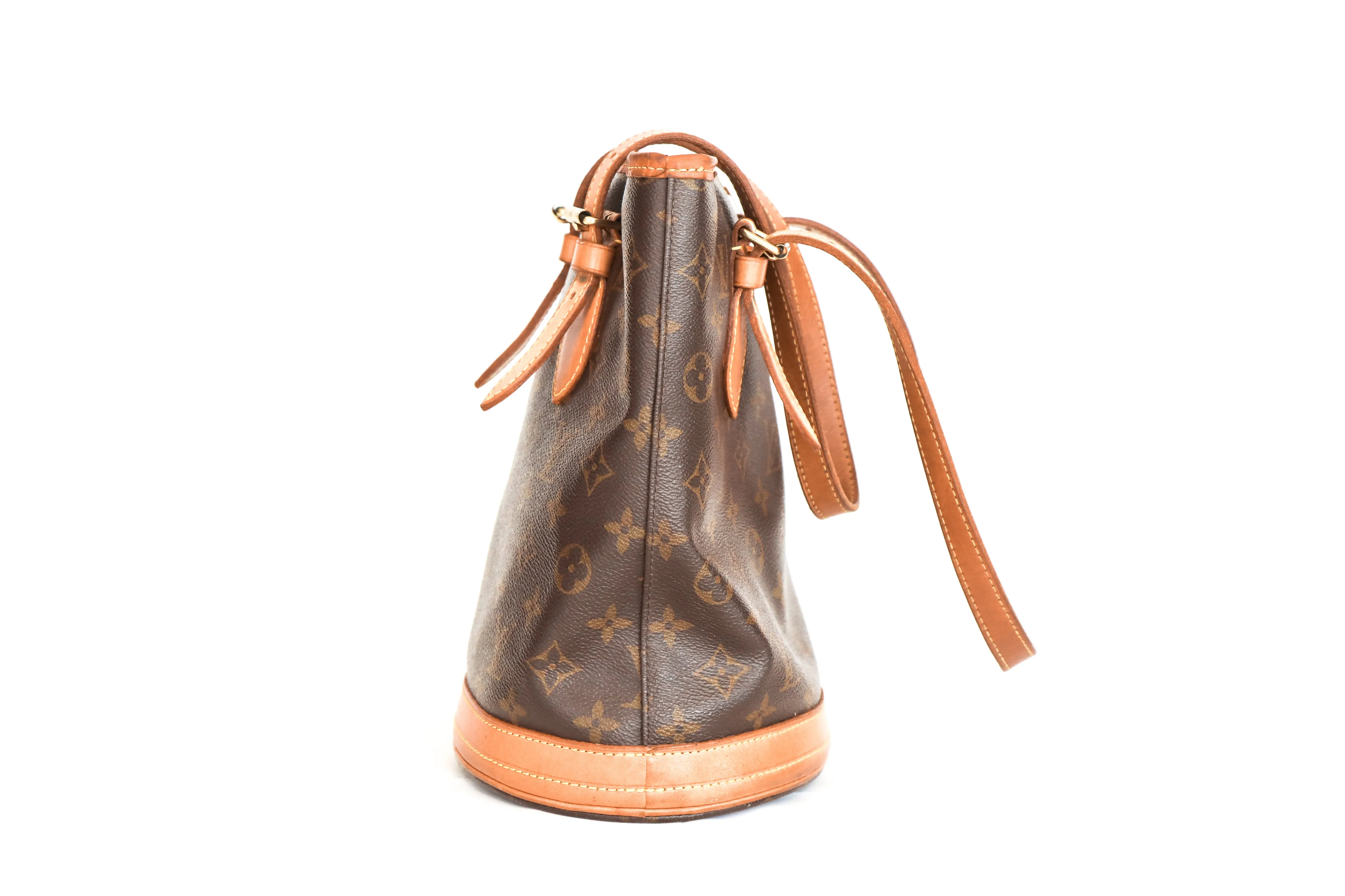 Louis Vuitton Monogram Petit Bucket Bag W/ Pouch