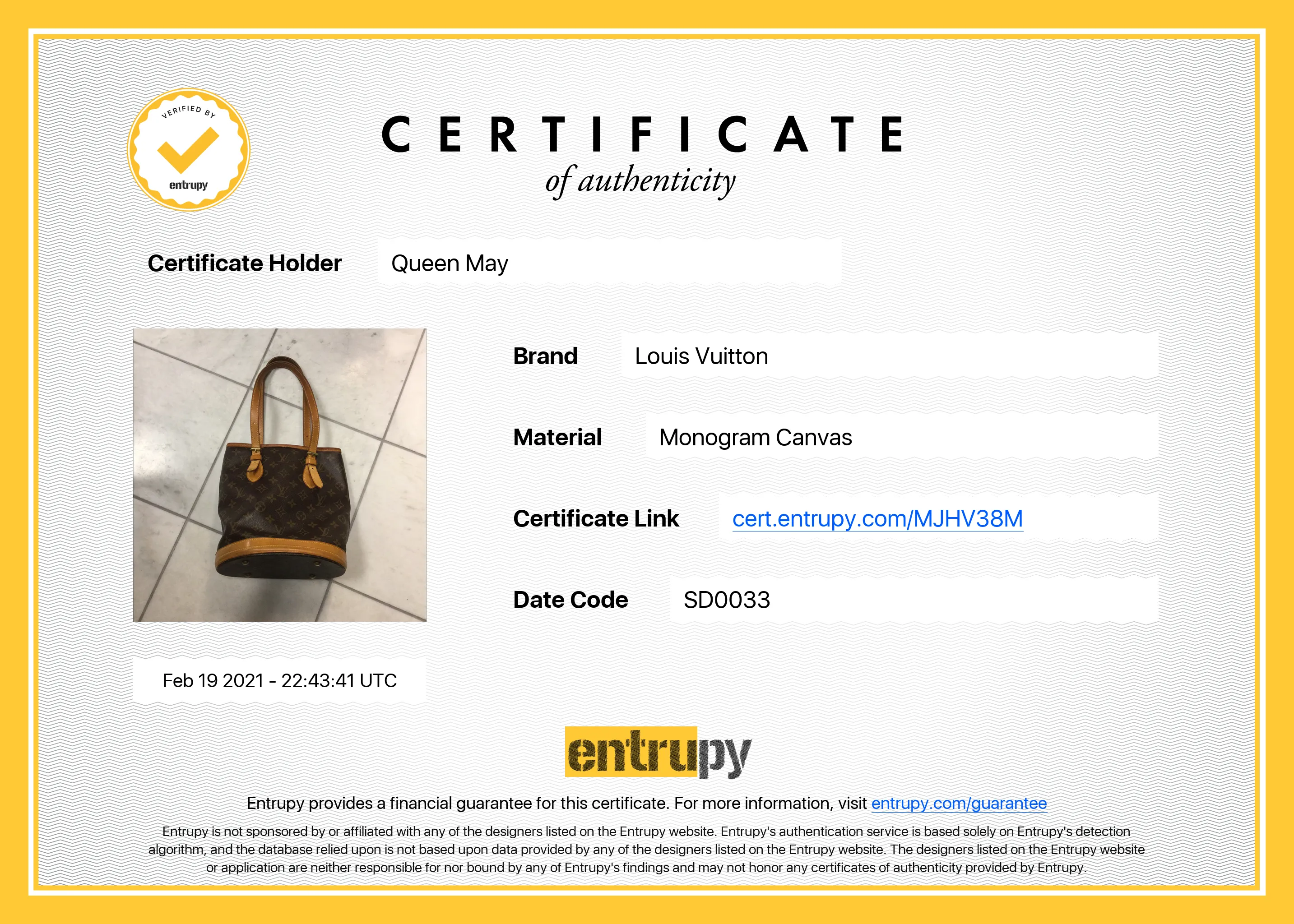 Louis Vuitton Monogram Petit Bucket Bag W/ Pouch