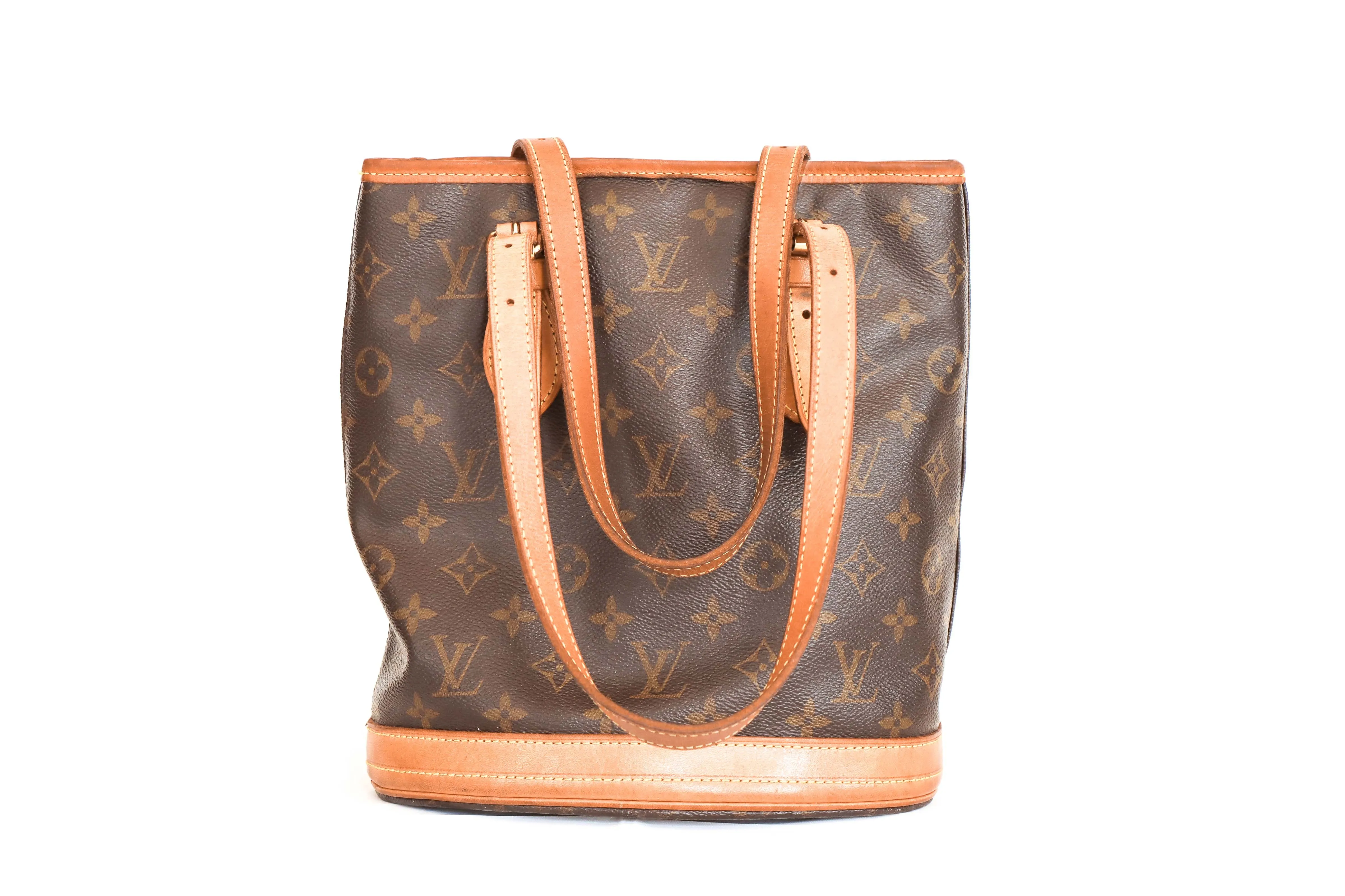 Louis Vuitton Monogram Petit Bucket Bag W/ Pouch