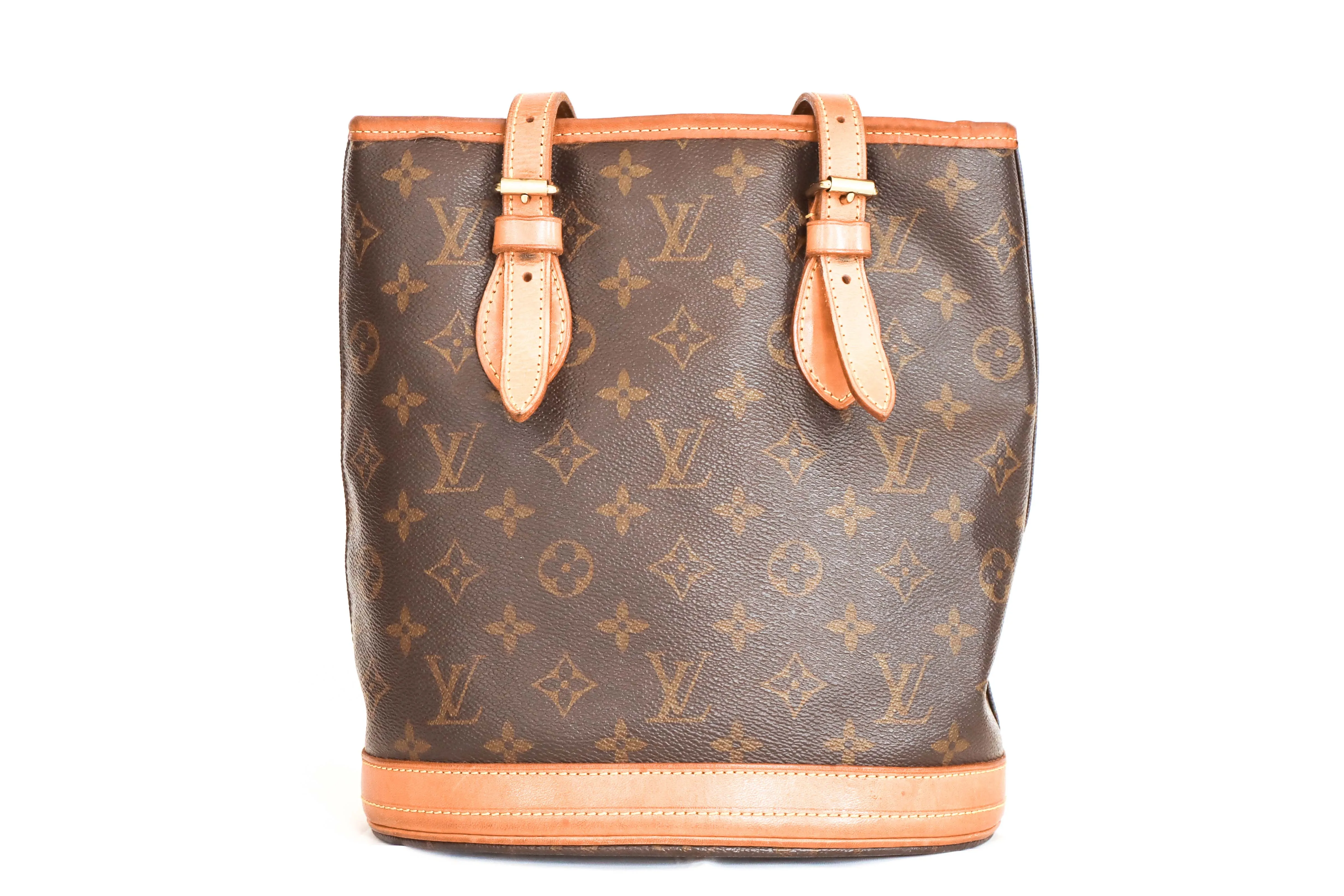 Louis Vuitton Monogram Petit Bucket Bag W/ Pouch