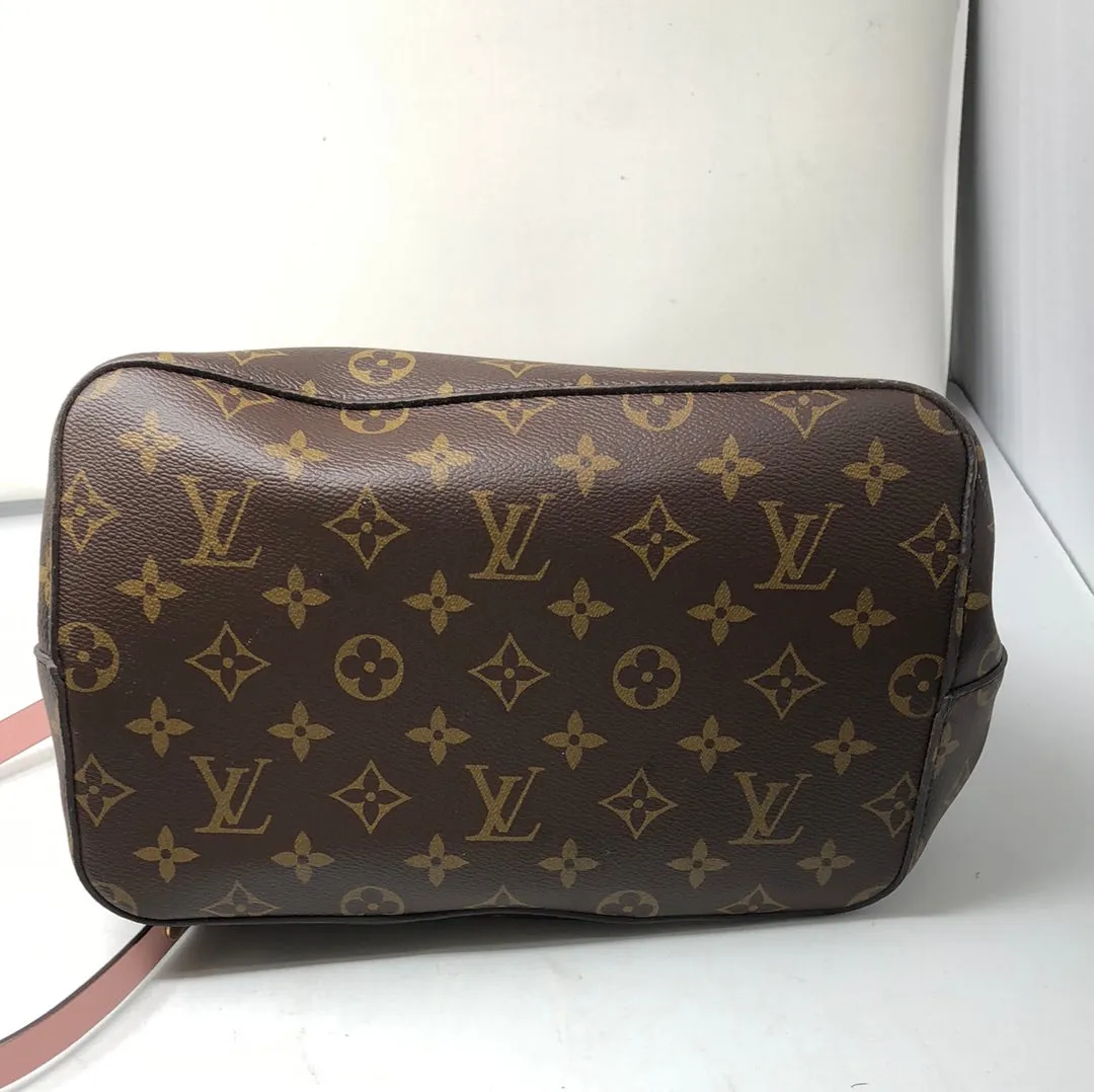 LOUIS VUITTON 'Néonoé' Monogram Bucket Bag with Pink Suede Interior