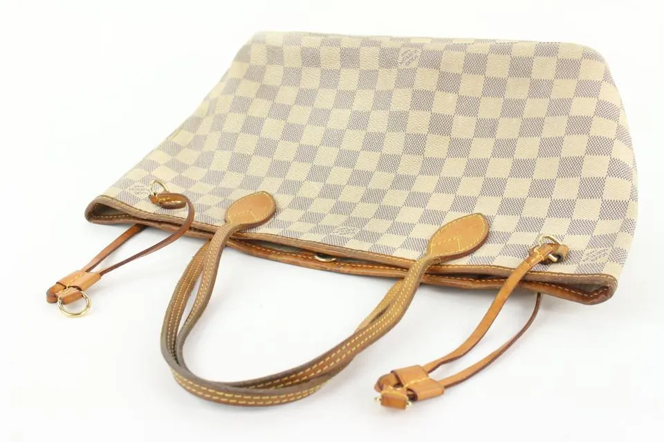 Louis Vuitton Small Damier Azur Neverfull PM Tote Bag 1lv53a