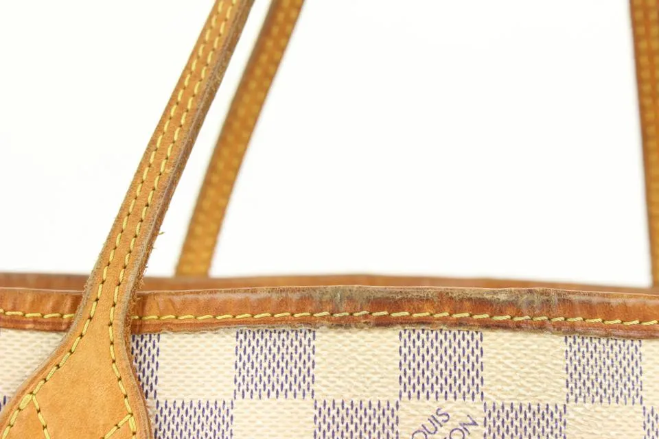 Louis Vuitton Small Damier Azur Neverfull PM Tote Bag 1lv53a