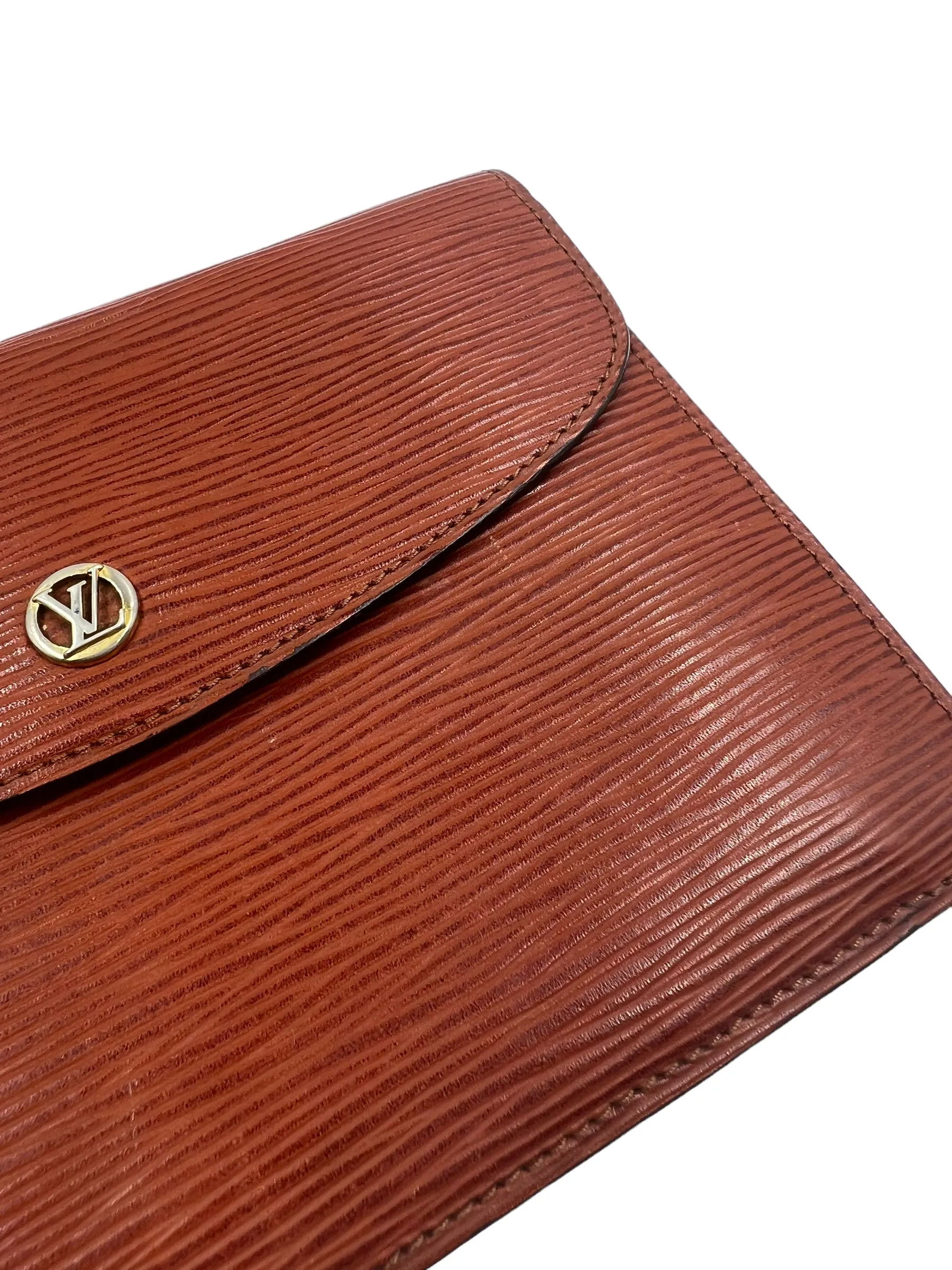 Louis Vuitton Tan Vintage Epi Montaigne 20 Clutch