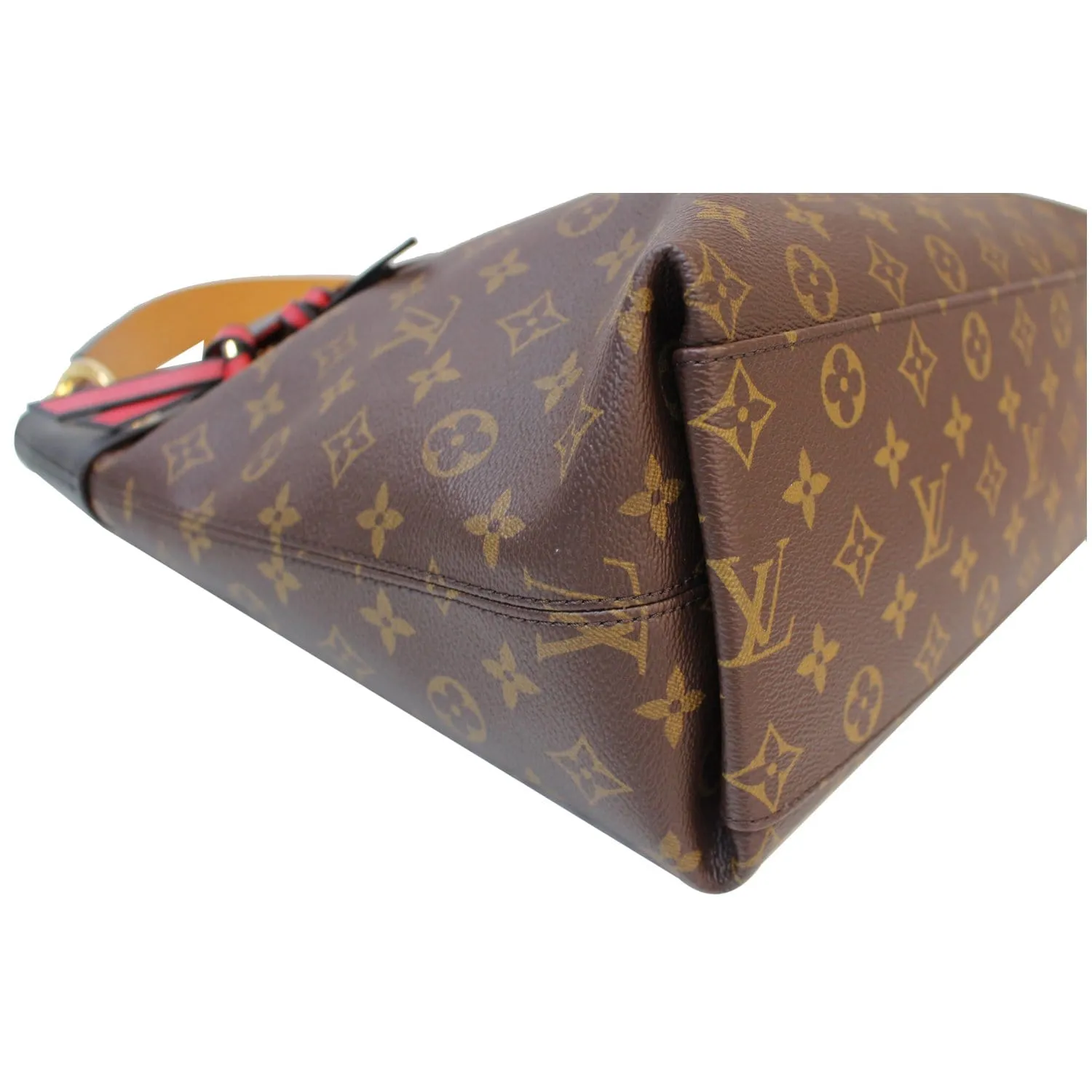 LOUIS VUITTON Tuileries Monogram Canvas Hobo Bag Black