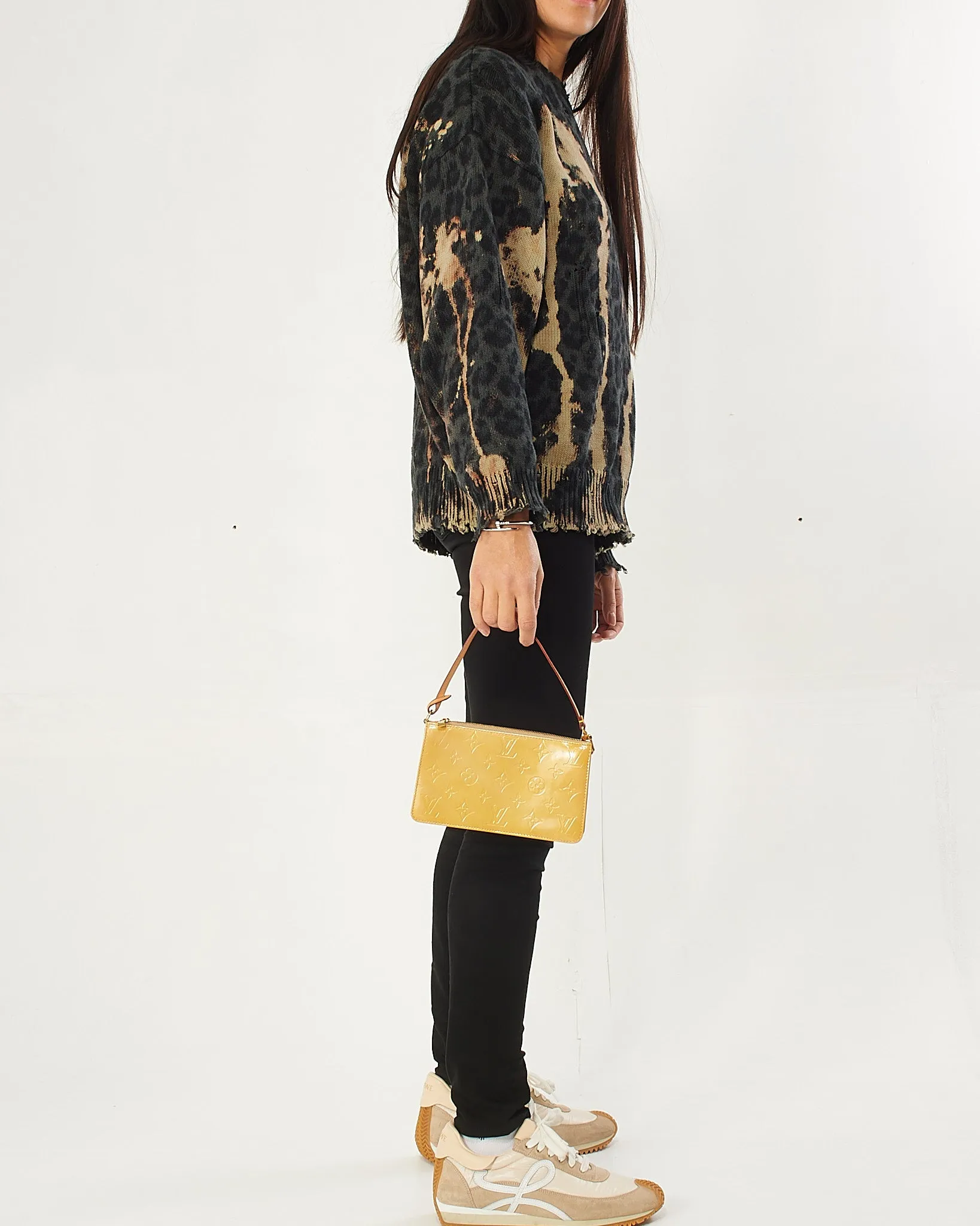 Louis Vuitton Yellow Monogram Vernis Lexington Pochette Bag