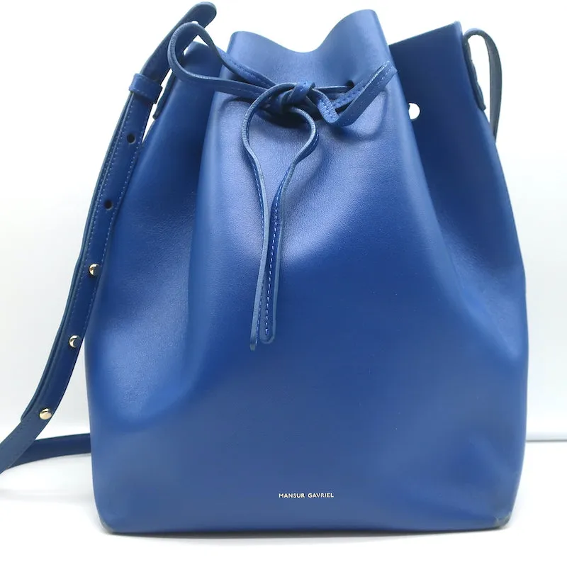 Mansur Gavriel Bucket Bag Royal Blue Leather Crossbody Bag