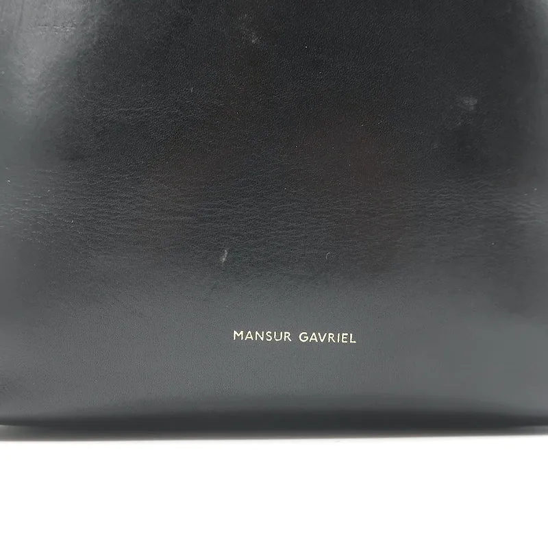 Mansur Gavriel Mini Bucket Bag Black/Fuchsia Leather