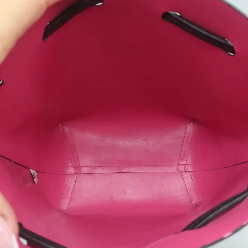 Mansur Gavriel Mini Bucket Bag Black/Fuchsia Leather
