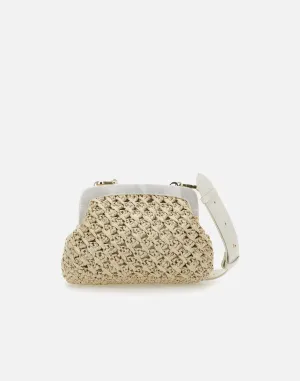 Marella glänsande raffia handväska med snäppstängning