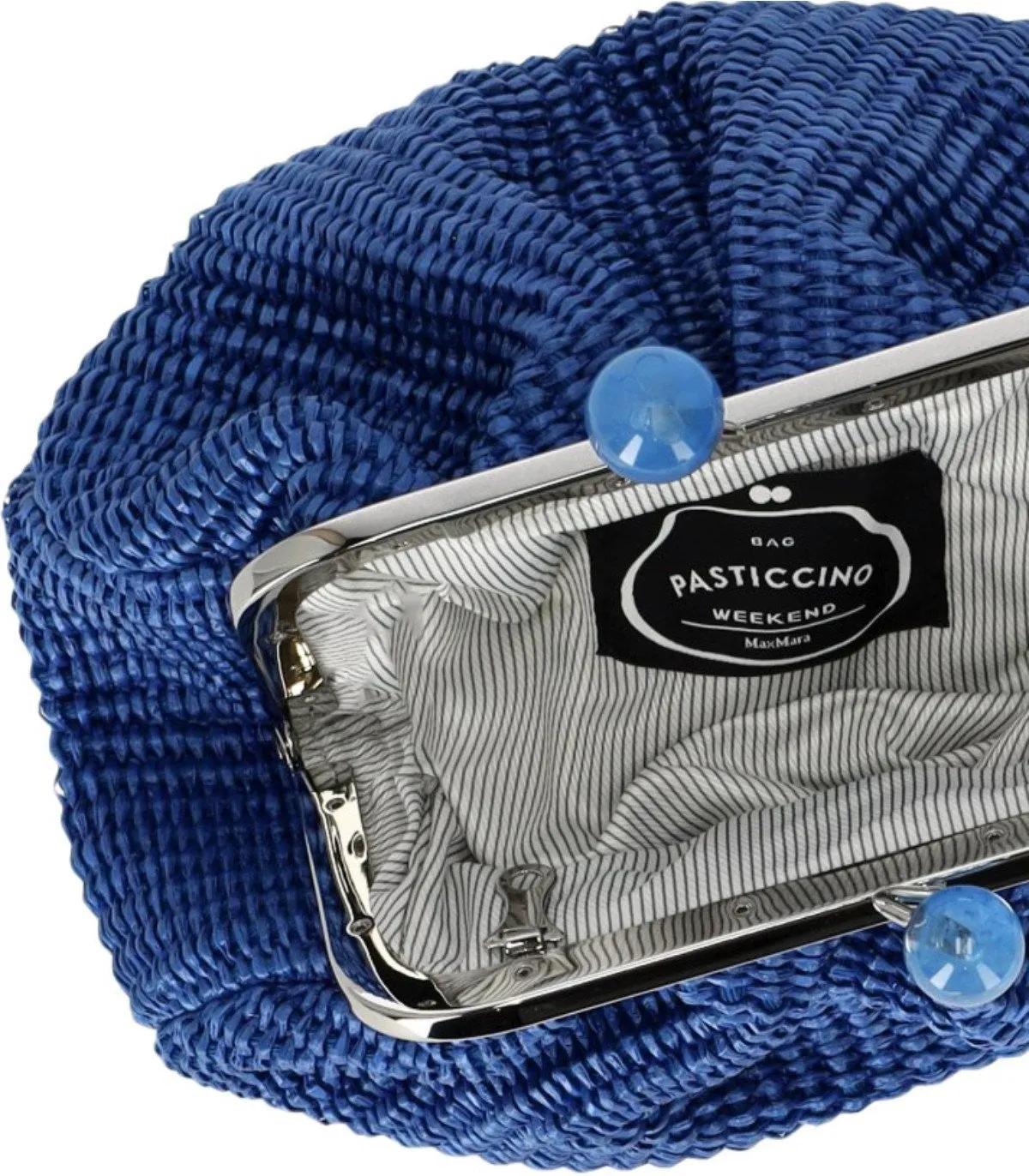 Max Mara Weekend Pasticcino Palmas Small Blue Clutch Bag