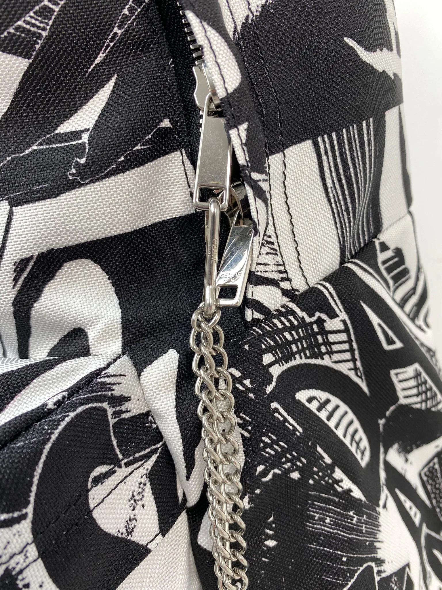Medium Backpack in Nylon with Christian Marclay 'ZZHAA