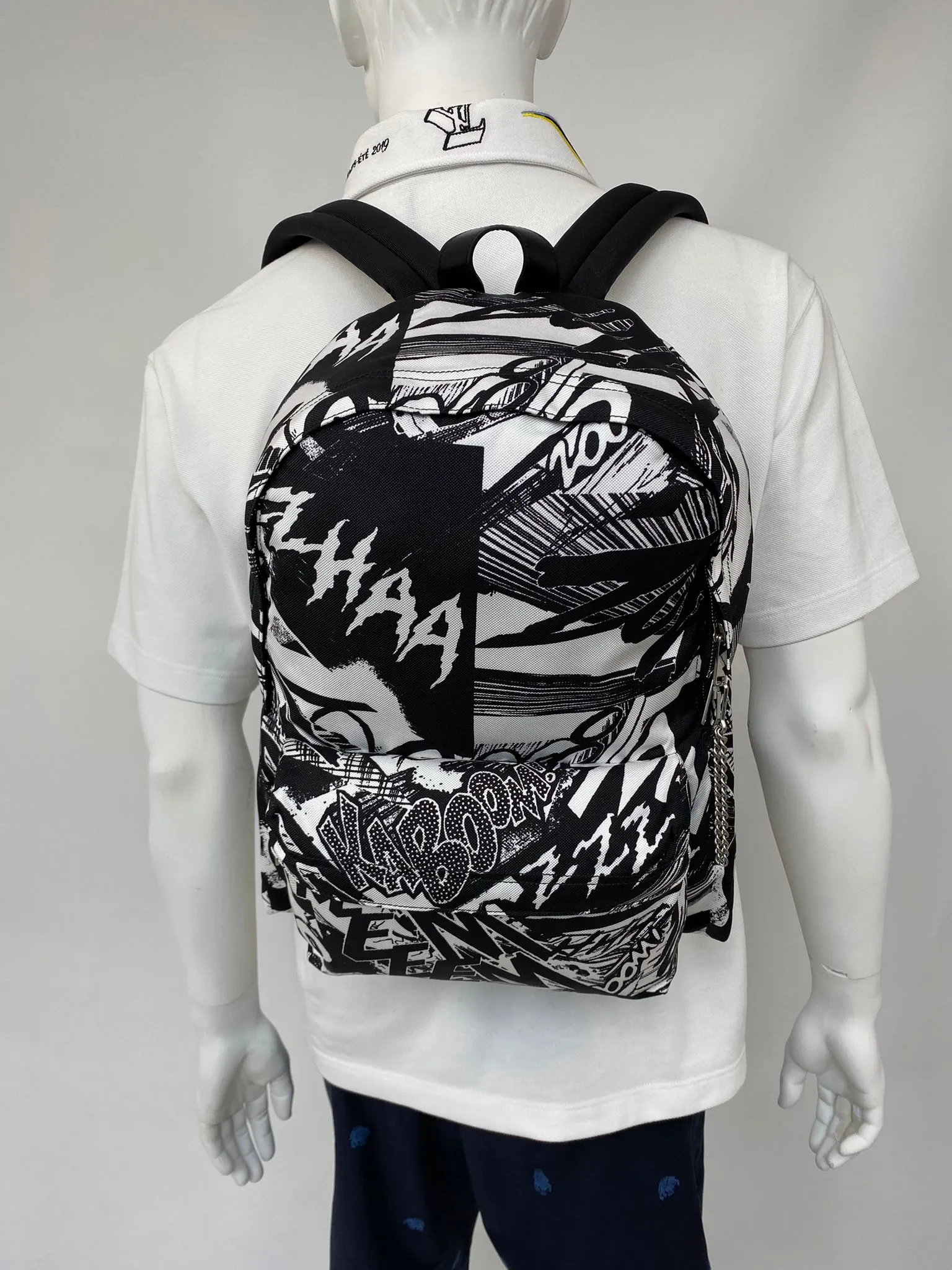 Medium Backpack in Nylon with Christian Marclay 'ZZHAA